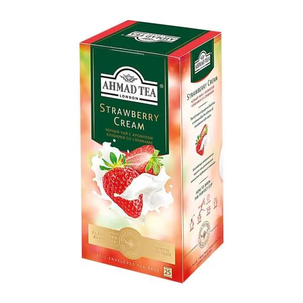 Чай черный Ahmad Tea клубника-сливки 25пак 37.5г