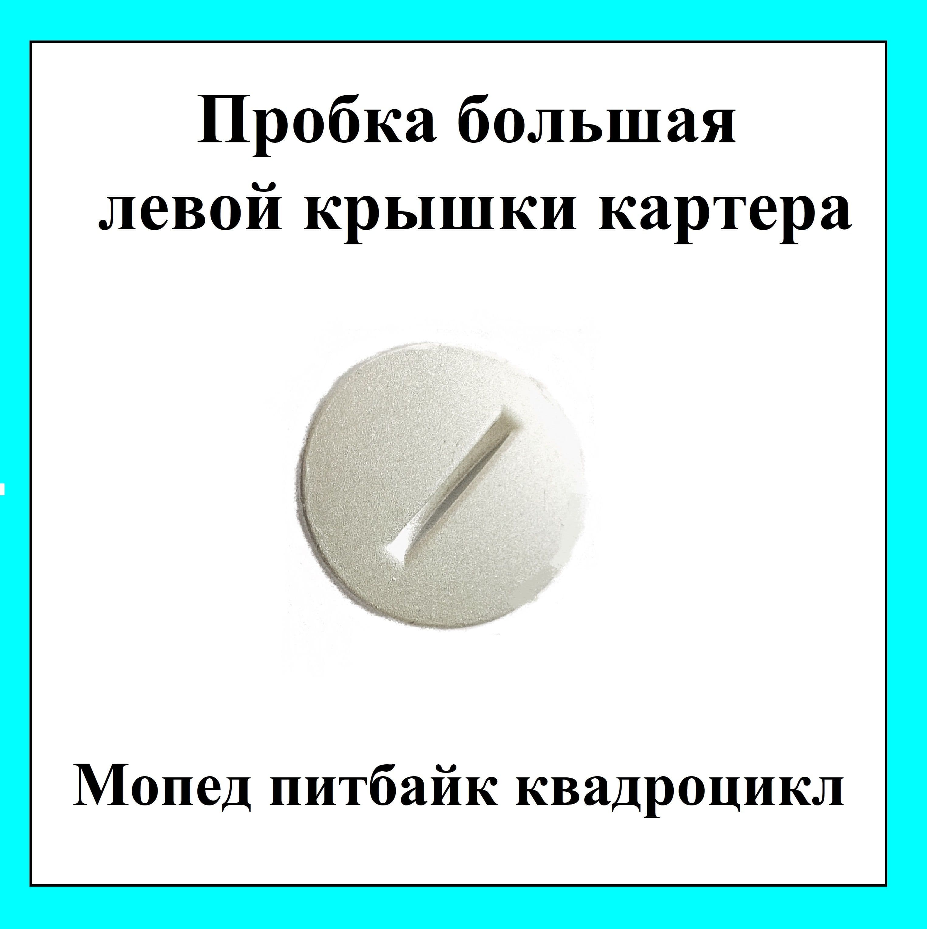 Крышка пробка большая левой крышки картера генератора на мопед мотоцикл квадроцикл 139FMB 147 FMH 152FMH