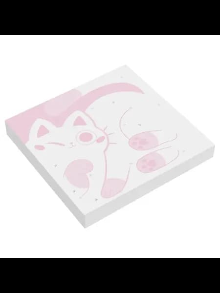 Блок для записей MESHU "Meow-meow", 8,5*8,5см, 100л, на ск