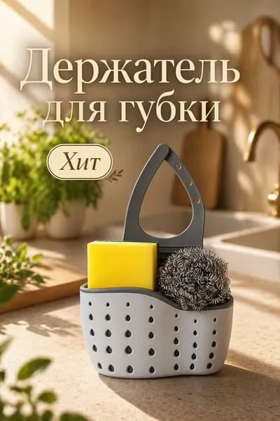 Подвесной держатель для губки и мыла для кухонной раковины, 5 14 12 см, белый, 1 шт
