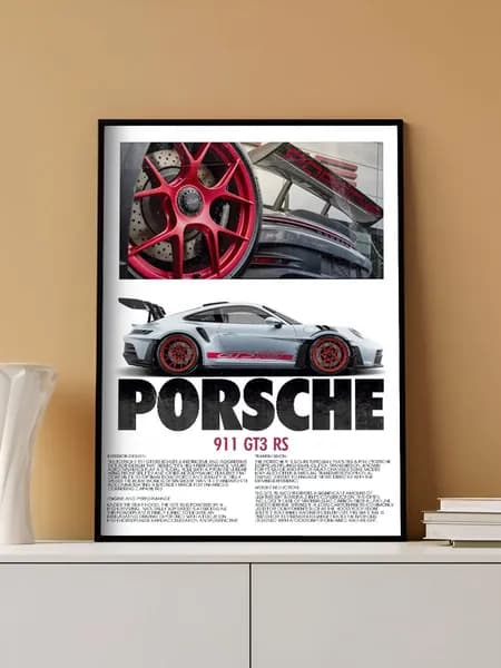Постер на стену Porsche 911 без рамы (29,7х42см)