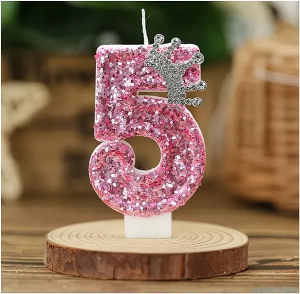 Свечи для торта цифра 5, 7 см, 1 шт