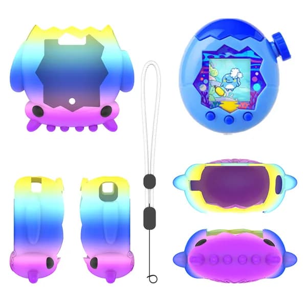 Силиконовый противоударный водонепроницаемый чехол для Tamagotchi Paradise с ремешком