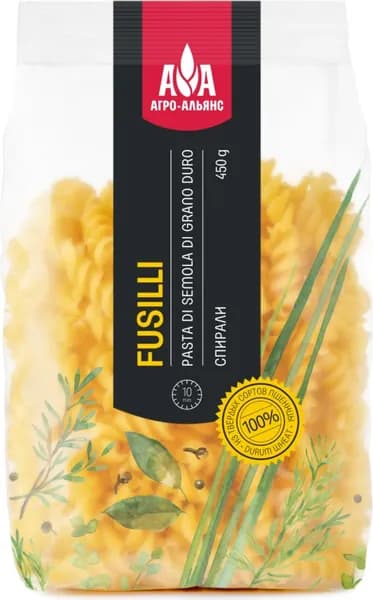 Макароны Агро-Альянс Fusilli Спирали 450 г