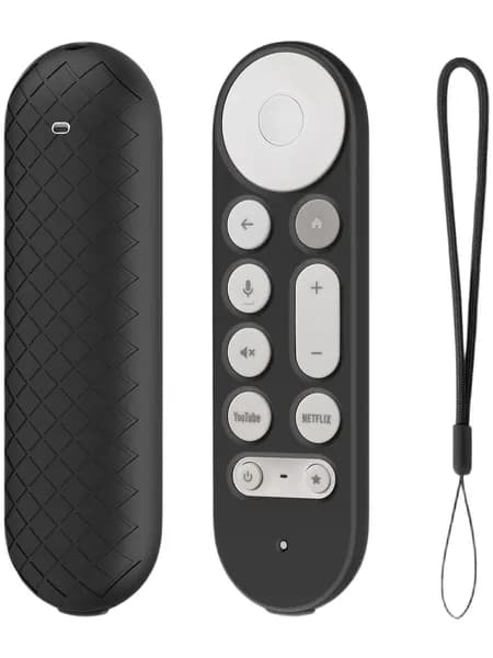 Антискользный и ударопрочный силиконовый чехол на пульт Google TV Streamer 4K