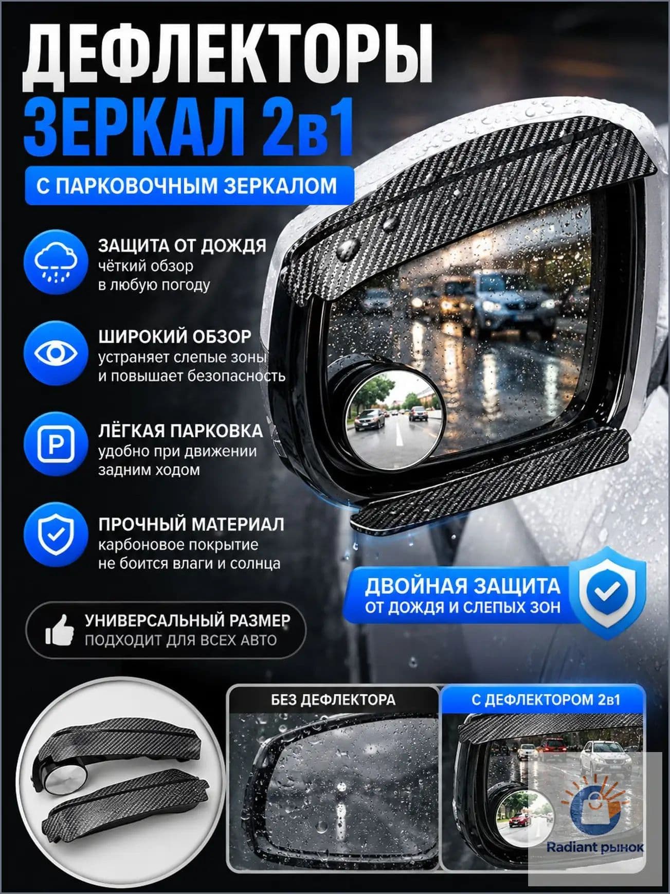 Зеркало мертвой зоны Комплект