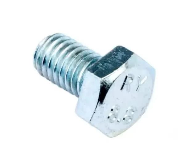 Болт DIN Стройбат 933 М 6x 10 белый, цинк, 8 шт.