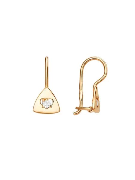 Серьги детские из золота 585 пробы