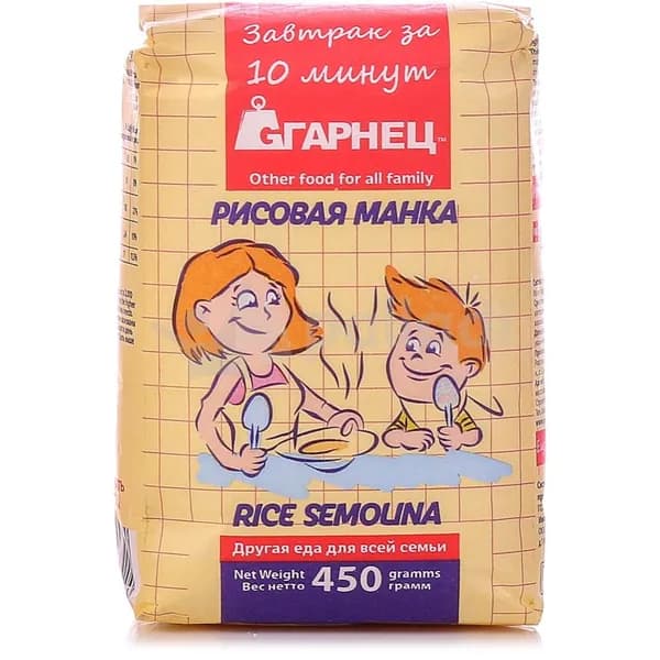 Гарнец Крупа рисовая манка , 450 г