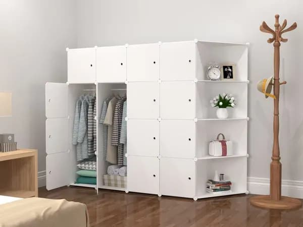 Модульный шкаф для хранения 180*37*144 см белый