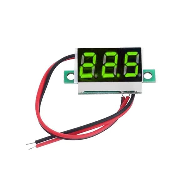 Цифровой вольтметр постоянного тока 4,5 30 В, зелёный LED-дисплей 0,36", 3 разряда