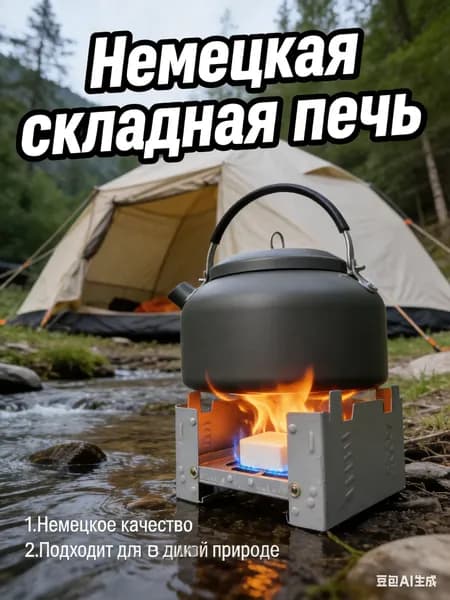 Горелка туристическая складная для сухого спирта