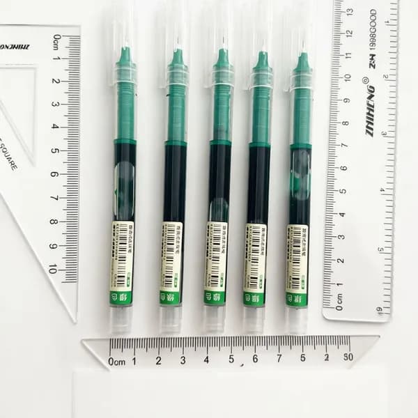 Гелевая ручка 0.5 мм с быстрым высыханием чернил, вместительный стержень, игольчатый наконечник, красная, для школы, студентов и офиса