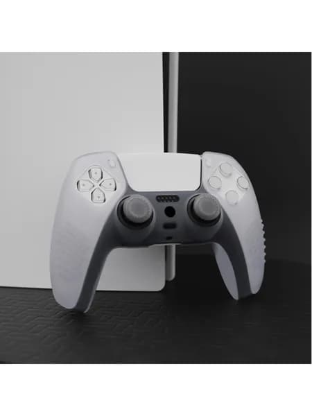 PlayVital Силиконовый чехол 3D Studded для PS5 контроллера, противоскользящая накладка с 6 насадками на стики для комфортной игры