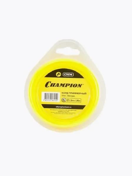Леска для триммера CHAMPION Star 1.3мм х 15м (звезда) (C7074)
