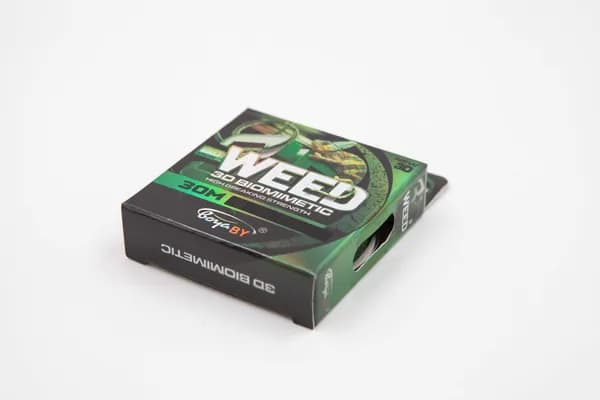 Леска рыболовная монофильная BoyaBY 3D Weed 30 м 0.16 мм 8 кг черно-зеленая для фидера спиннинга