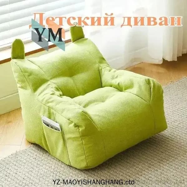Прямой диван, механизм Нераскладной, 35х38х38 см,зеленый