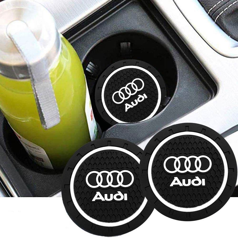 2 шт. силиконовые нескользящие подставки под стакан для Audi, коврики в подстаканник, защита от царапин, универсальные для авто