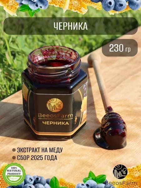 Натуральный мед с черникой