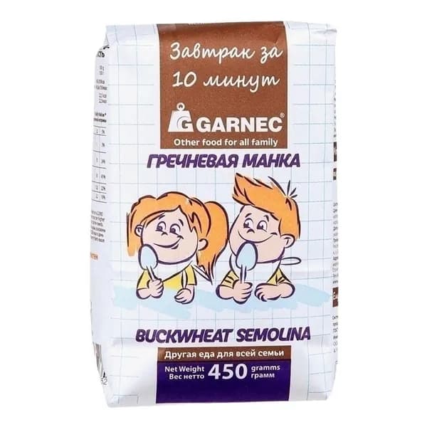 Крупа гречневая манка Гарнец 450 г