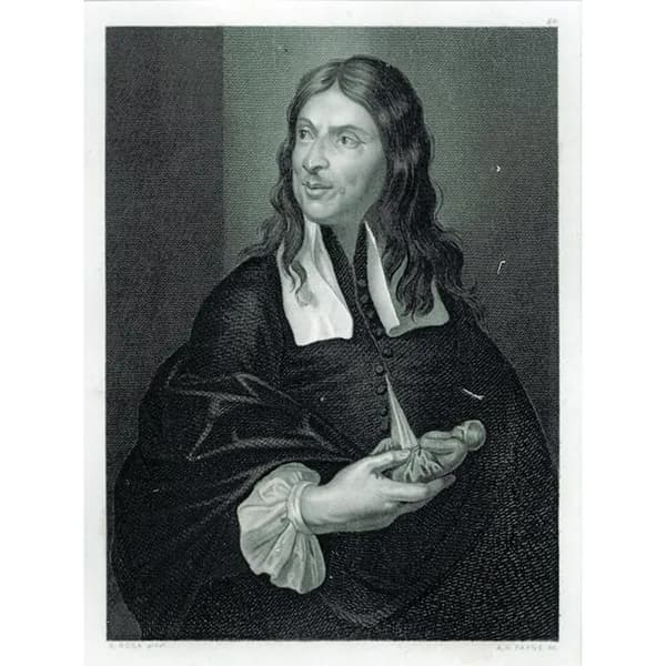 Антикварная гравюра C.РОЗА. АВТОПОРТРЕТ