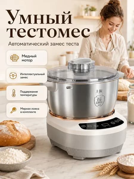 Тестомесилка для Дома Тестомесильная Машина,5 литров,Ферментация при постоянной температуре