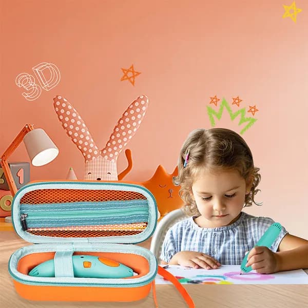 Чехол для 3D-ручки 3Doodler Start+ Essentials (2024) из эва, оранжевый, водонепроницаемый