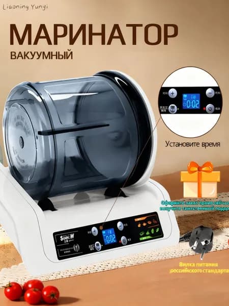 Электрический Вакуумный пищевой маринатор 220 В, Бытовая вакуумная машина для маринования куриных котлет и бе