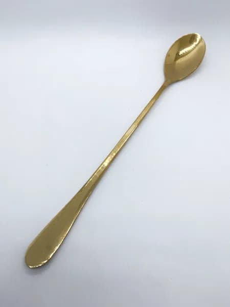 Чайная ложка с длинной ручкой, 1 шт. / Ложка кофейная, барная, цвет золотистый