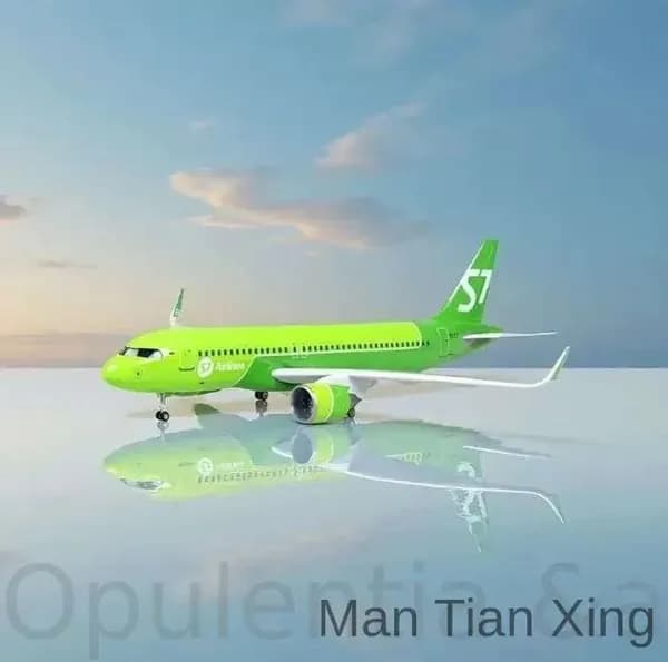 Готовая модель самолета Airbus A320neo S7 Airlines