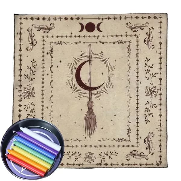50x50/60x60/75x75 см Скатерть с картами Таро настольная игра для гаданий Коврик для карт Оракулов
