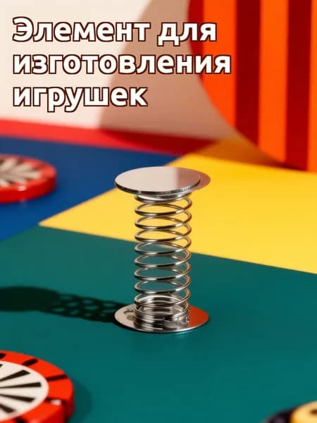 Комплект из 10 пружинных подставок из металла с клеем для поделок и игр
