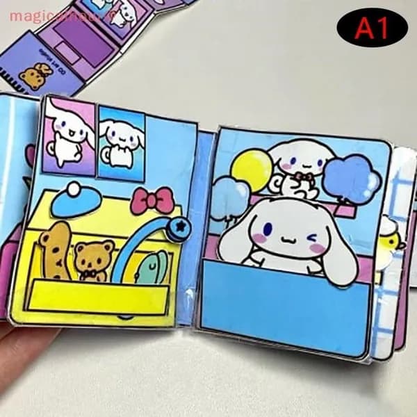 Тихая книга DIY наряды Melody Kuromi милая рукодельная игрушка для девочек (образовательная бумажная кукла)
