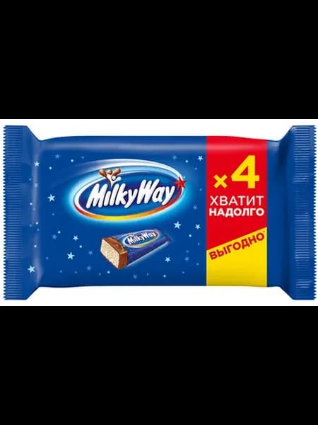 Батончик шоколадный Milky Way 4шт х 26г, 104г