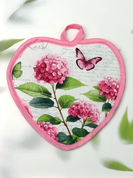Прихватка для кухни Floral Season Гортензия, сердце