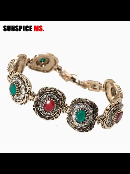 Sunspicems винтажный браслет с криста