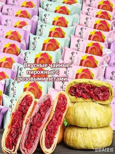 Эксклюзивные лунные пряники Юньнань Цветок, 7 шт
