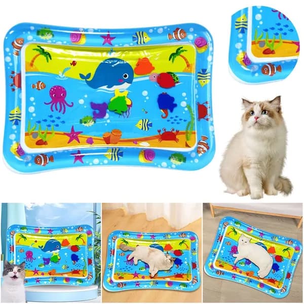 Игровой коврик для кошек с водой, датчиком воды и датчиком рыбы