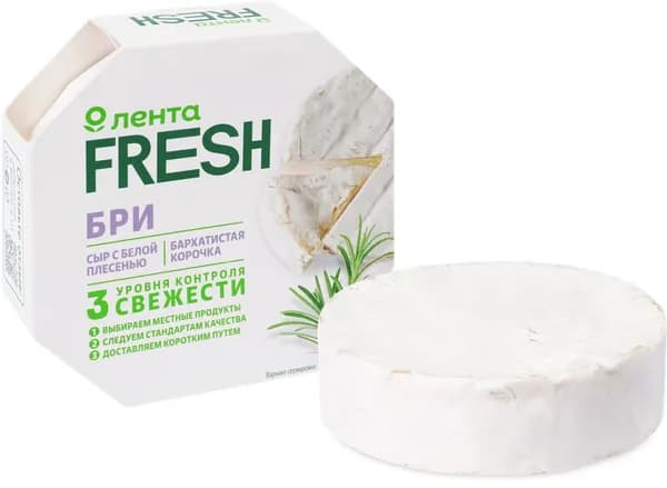 Сыр ЛЕНТА FRESH Бри 60%, без змж, 125г 3 шт.