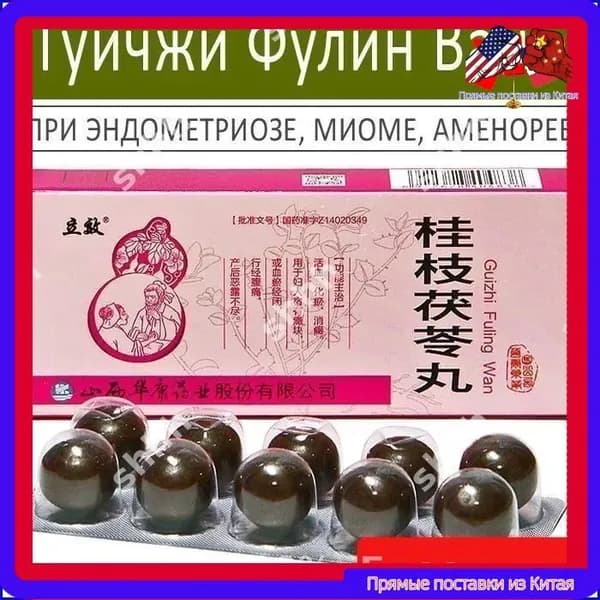 Гуйчжи Фулин Вань (Guizhi Fuling Wan) - при эндометриозе, миоме, аменорее