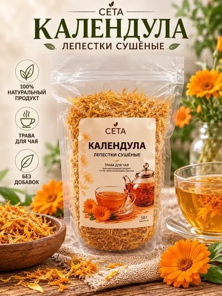 календула сушеная цветки для чая