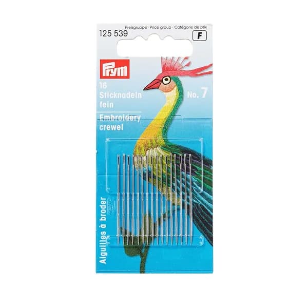 Иголки для шитья и вышивания (Crewels) № 7, 16 шт, Prym, 125539