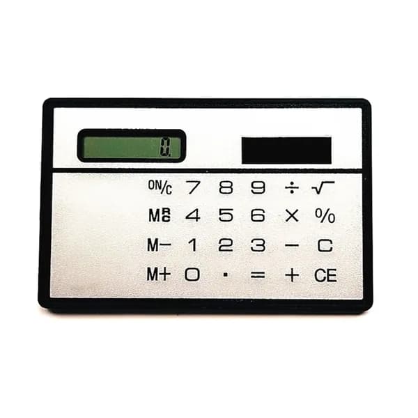 Мини-ультратонкий карточный калькулятор solar calculator-серебристый