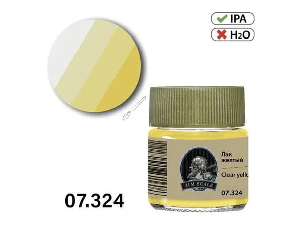Лак спиртовой Jim Scale Желтый Clear yellow, 10 мл