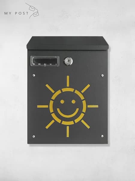 MyPost Почтовый ящик 1 секц. 300 мм x 210 мм x 90 мм, черный матовый