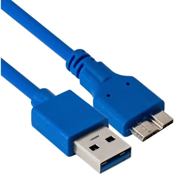 Кабель USB-AM-USB microB 3.0 ExeGate, 0.3м, Синий EX300247RUS