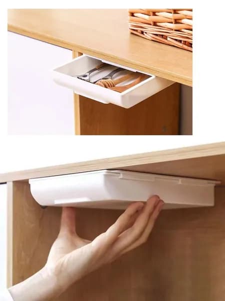 Органайзер с выдвижными ящиками 22x11x3.2 см 1 шт пластик белый