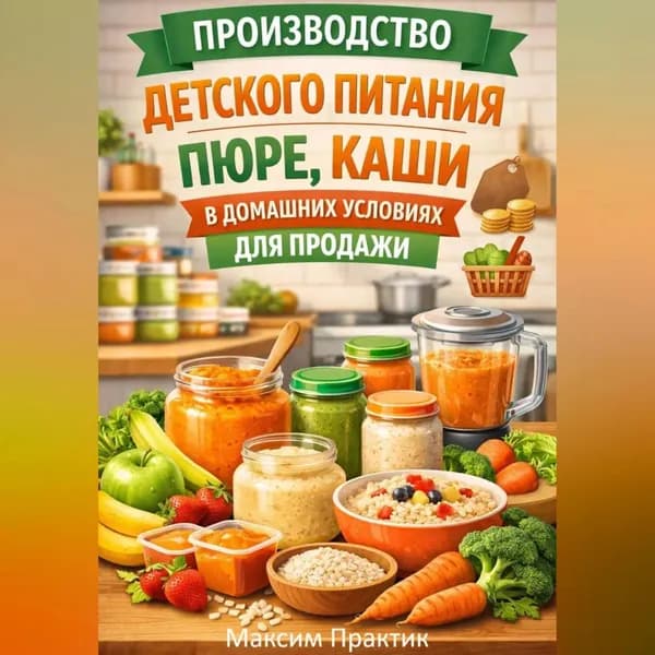 Производство детского питания пюре, каши в домашних условиях для продажи | Практик Максим | Электронная аудиокнига