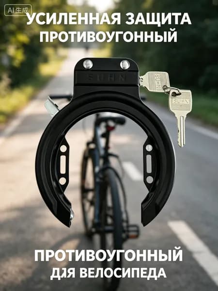 Велосипедный замок-подкова, простой и практичный велосипедный обруч, противоугонный замок, аксессуар для езды