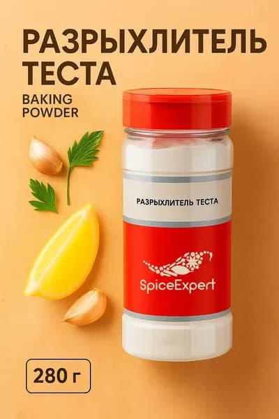 Разрыхлитель для теста, выпечки, натуральный без глютена SpiceExpert, 280 гр